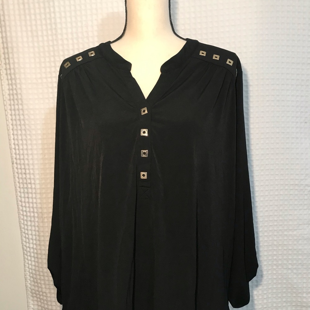 Anne Kline Black Blouse.
